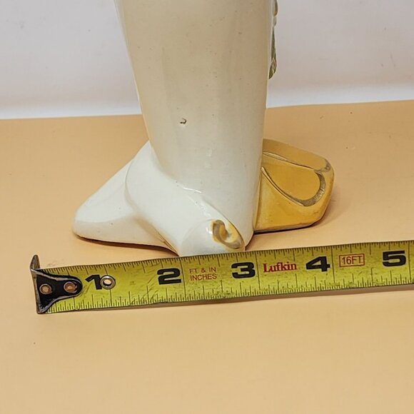 Vintage Ceramic Heart Shaped Vase/Planter With Floral & Bow Accents - Picture 12 of 13